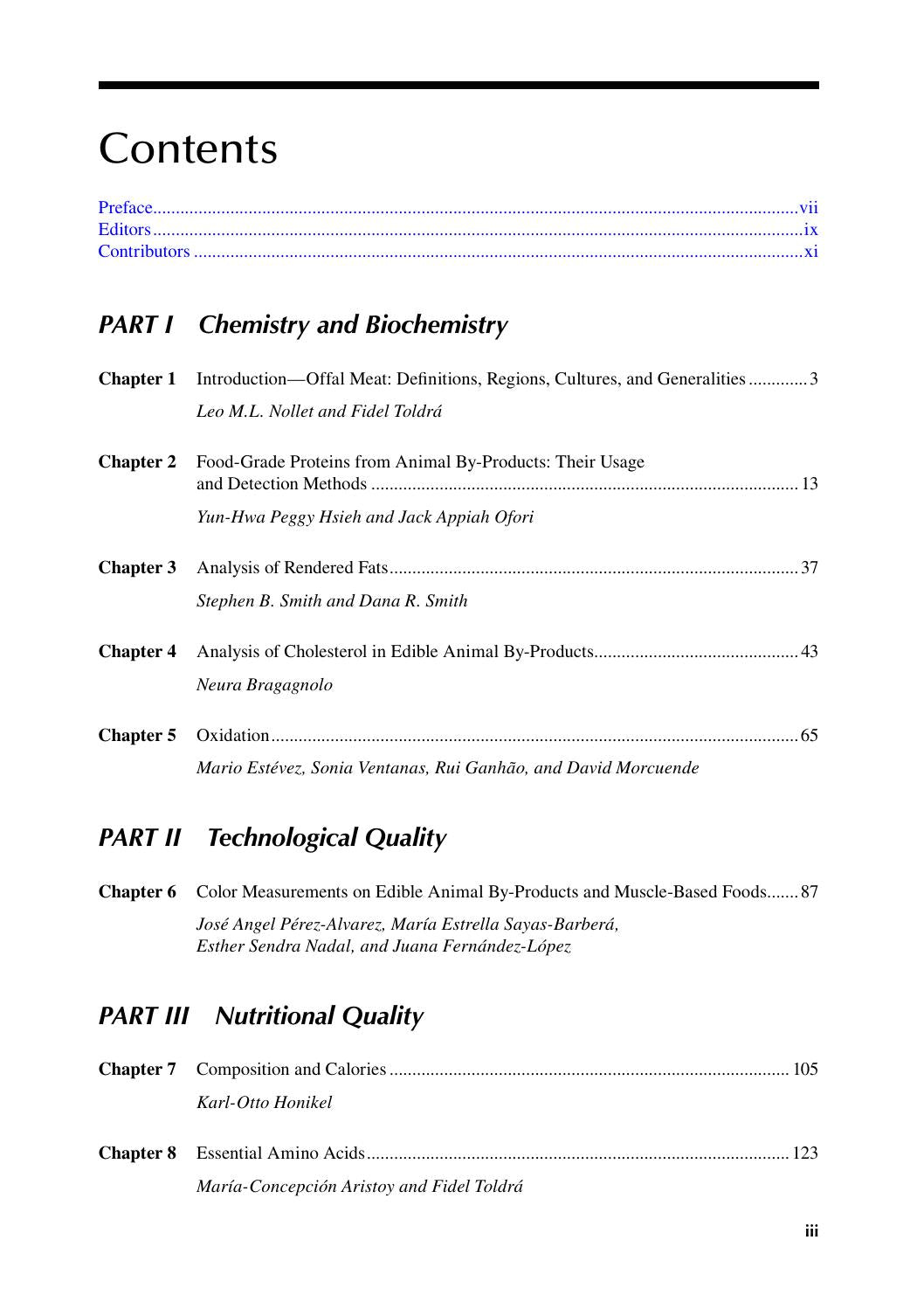 Handbook Of Analysis Of Edible Animal By Products