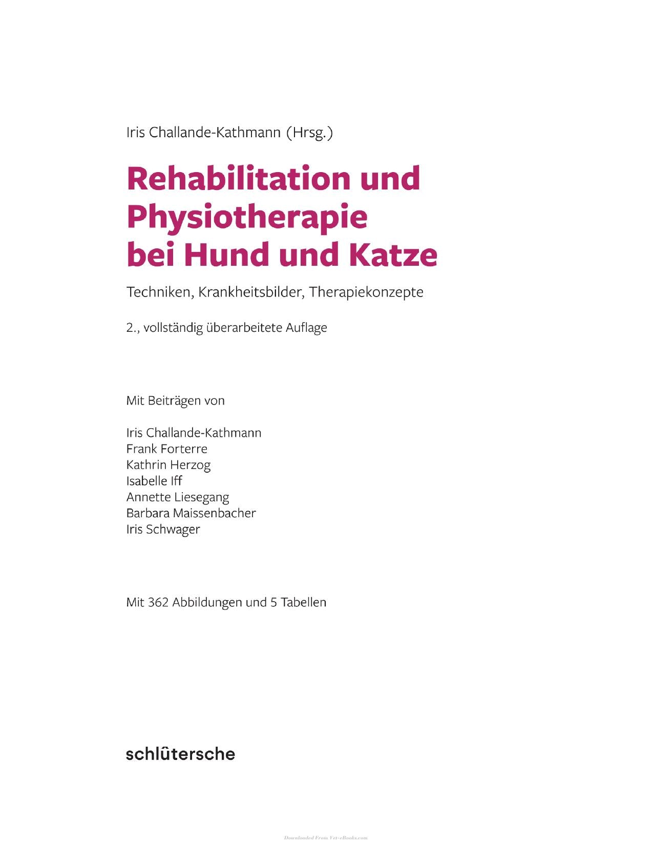 Rehabilitation Und Physiotherapie Bei Hund Und Katze