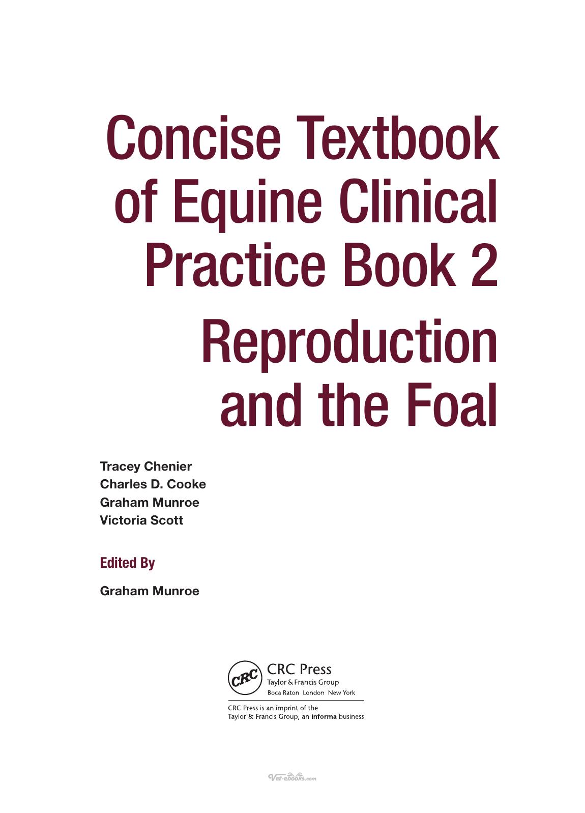 Concise Textbook Of Equine Clinical Practice Book 2 Reproduction And The Foal