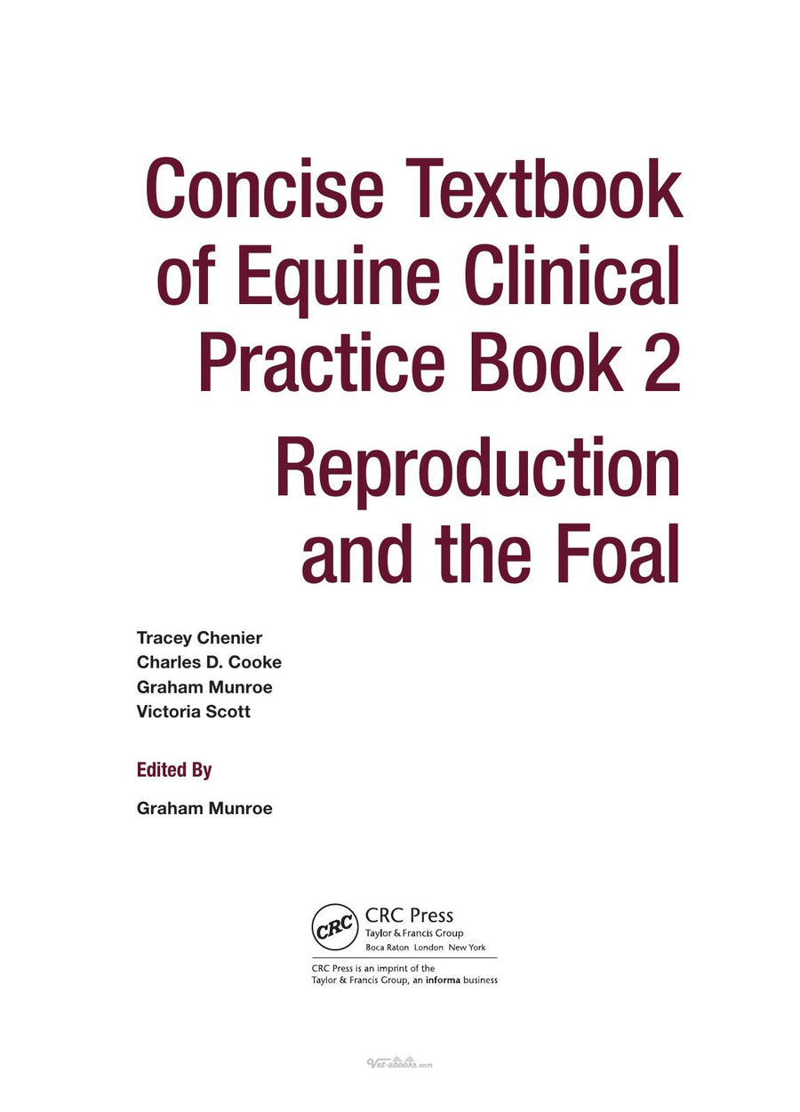 Preview page of Concise Textbook of Equine Clinical Practice Book 2 Reproduction and the Foal
