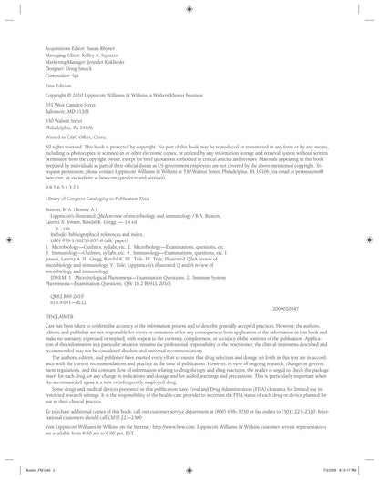 Lippincotts Illustrated Qa Review of Microbiology and Immunology