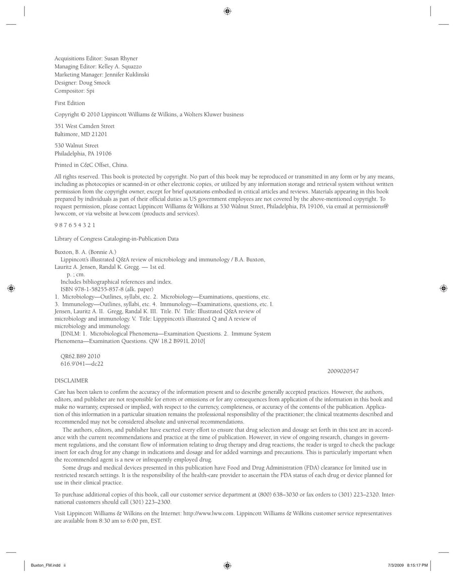 Preview page of Lippincotts Illustrated Qa Review of Microbiology and Immunology