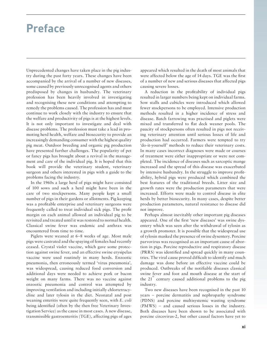 Preview page of Handbook of Pig Medicine