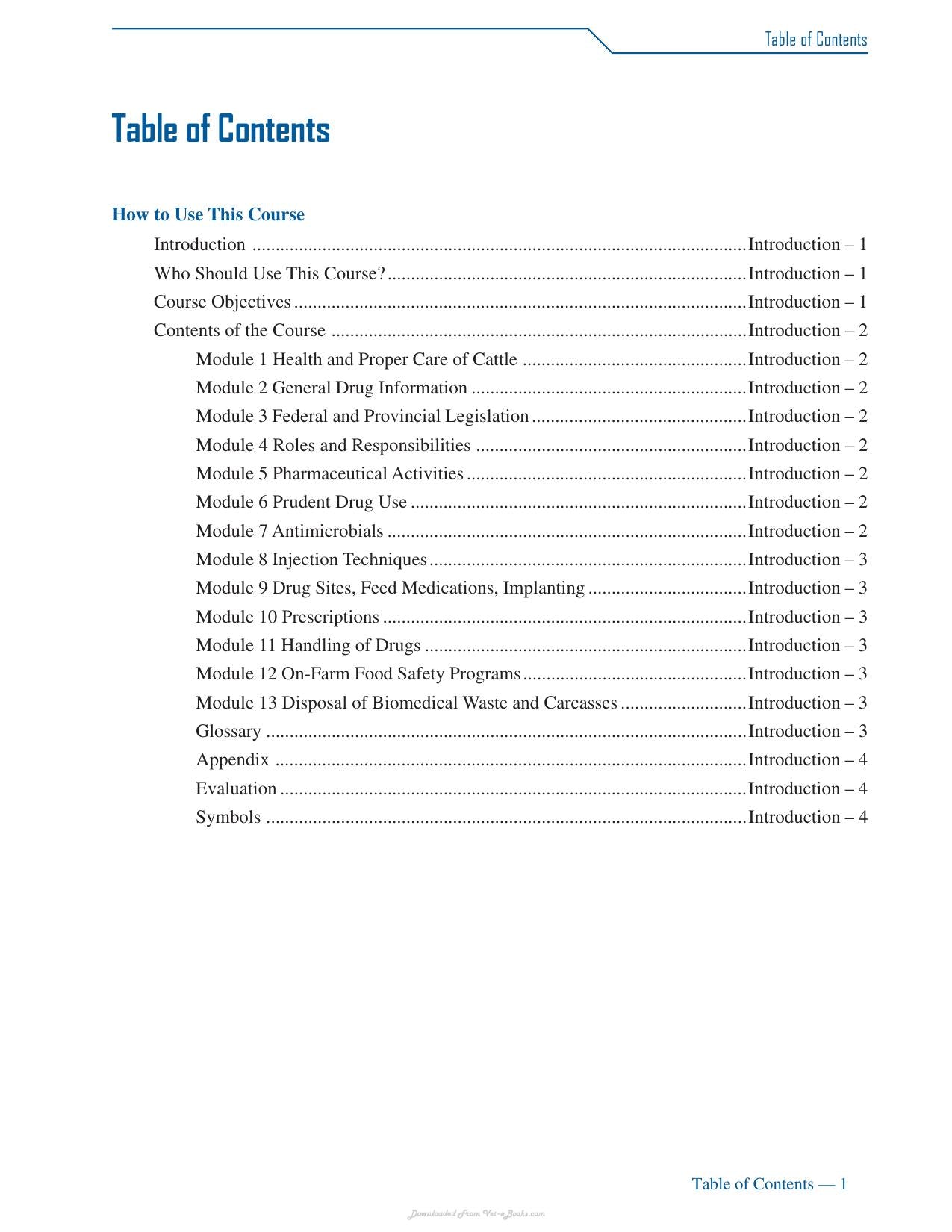 Cattle Medicine Responsible Use Course