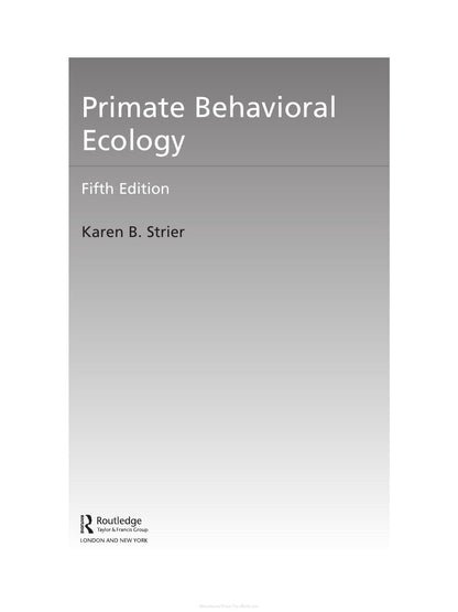 Primate Behavioral Ecology 5th Edition