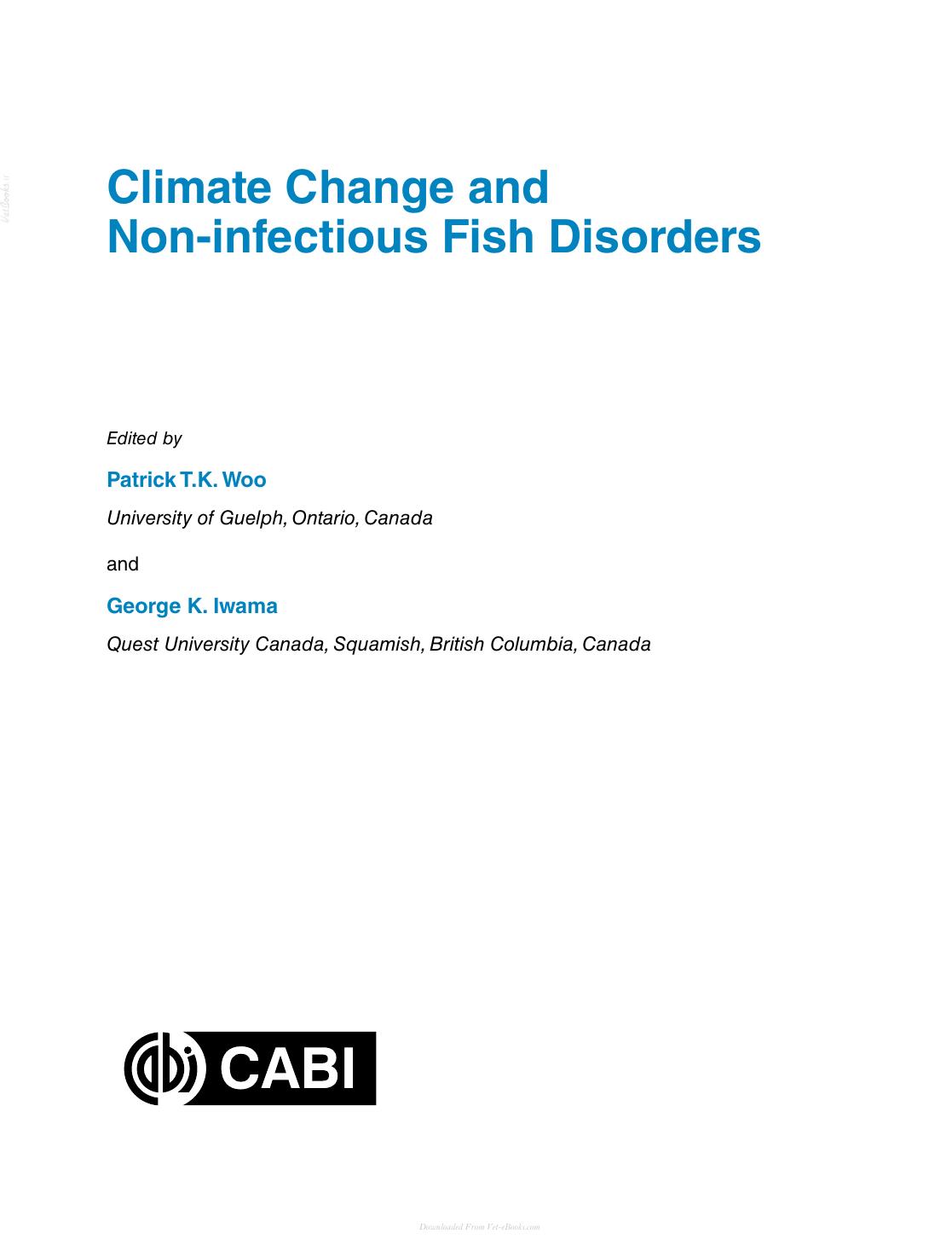 Climate Change And Non Infectious Fish Disorders