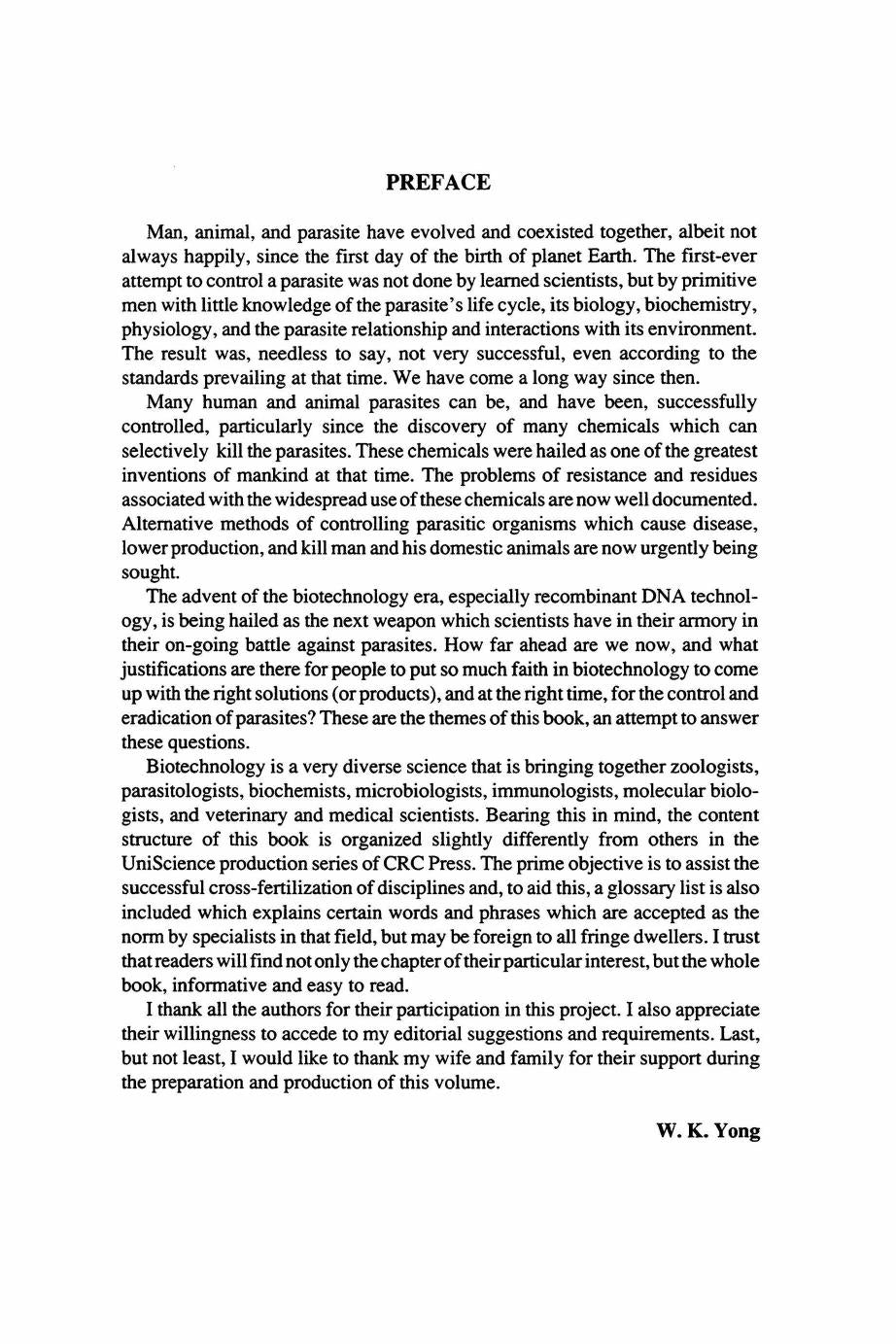 Animal Parasite Control Utilizing Biotechnology