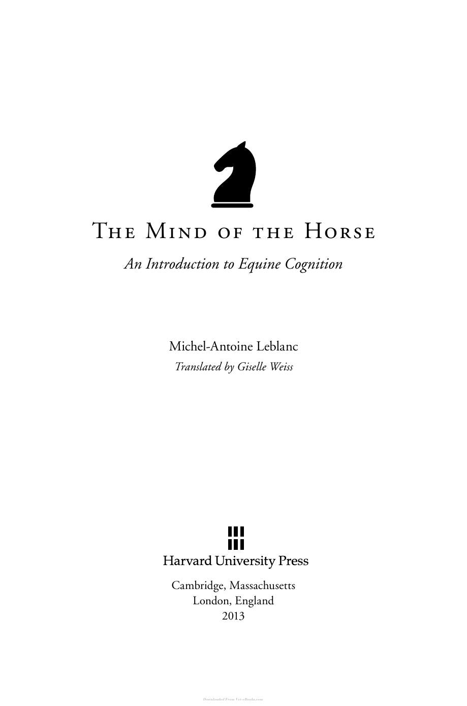 The Mind Of The Horse An Introduction To Equine Cognition