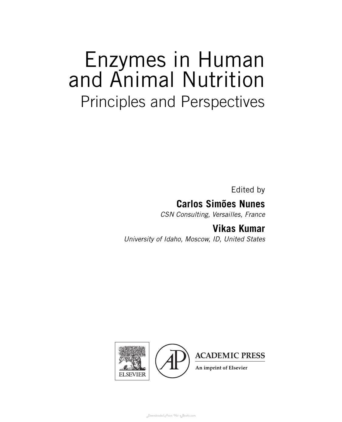 Enzymes In Human And Animal Nutrition Principles And Perspectives