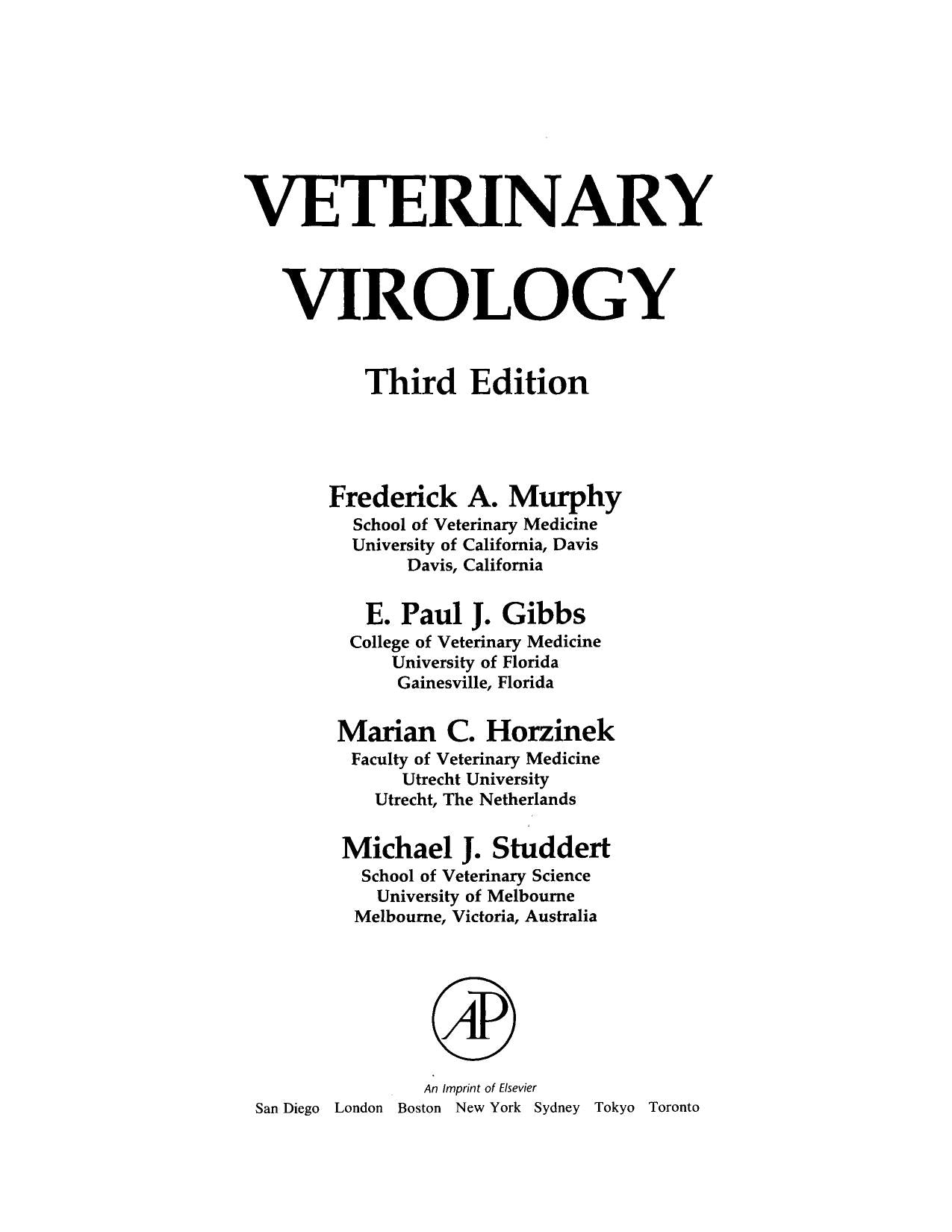 Veterinary Virology 3Rd Edition