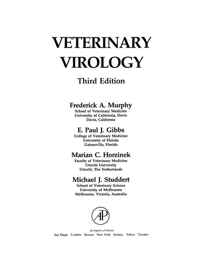 Veterinary Virology 3rd Edition