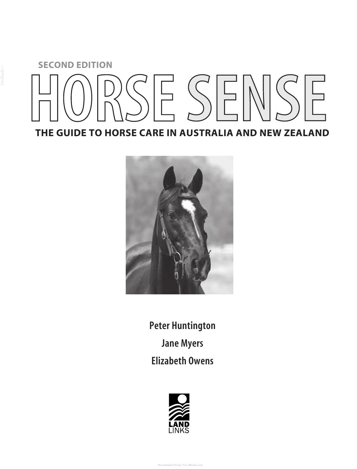 Horse Sense The Guide To Horse Care In Australia And New Zealand 2Nd Edition