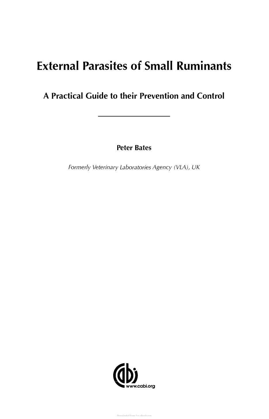 External Parasites Of Small Ruminants