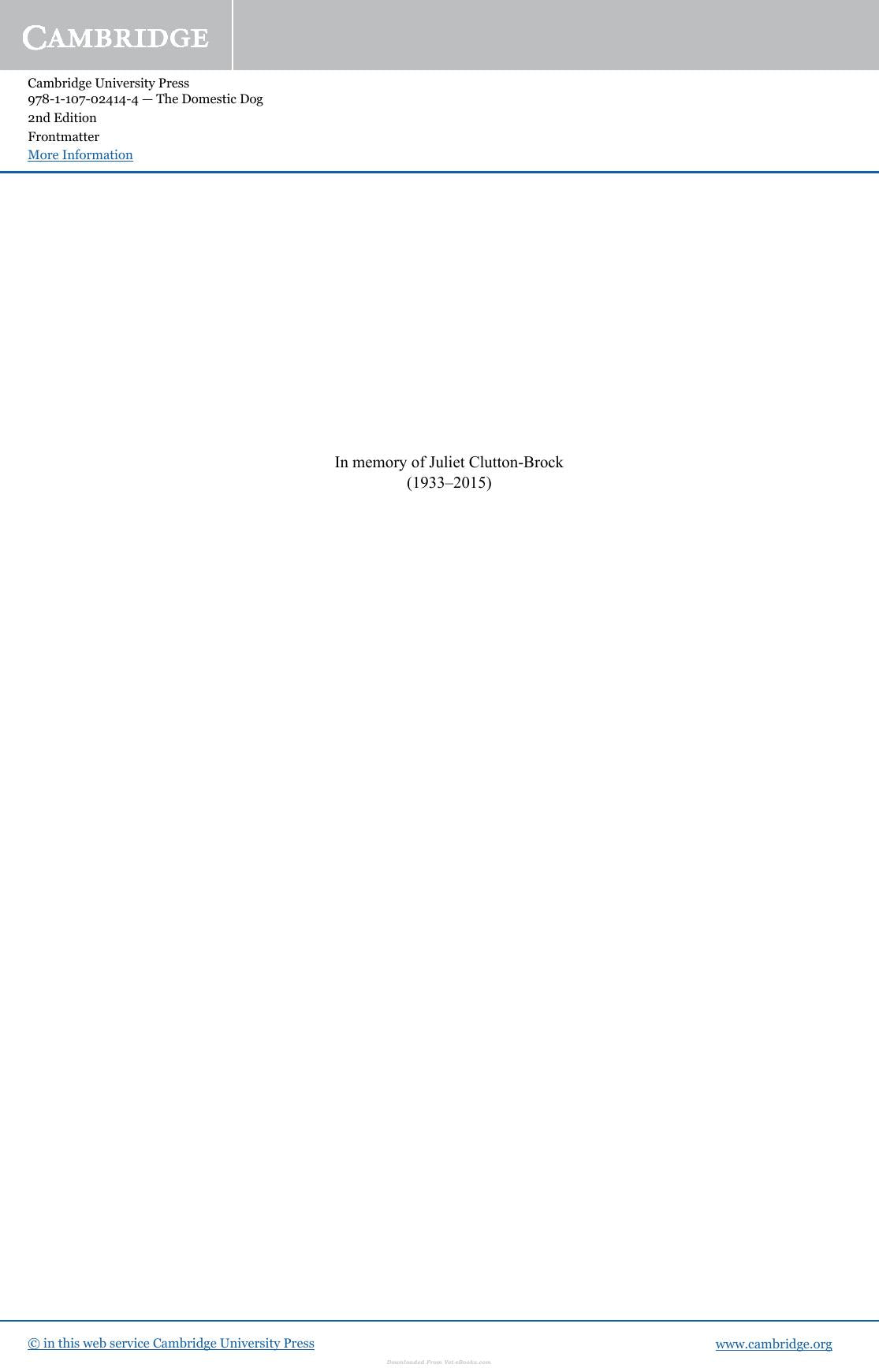 The Domestic Dog Its Evolution Behavior And Interactions With People 2Nd Edition