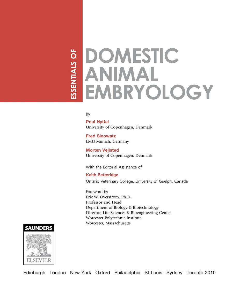 Preview page of Essentials of Domestic Animals Embryology