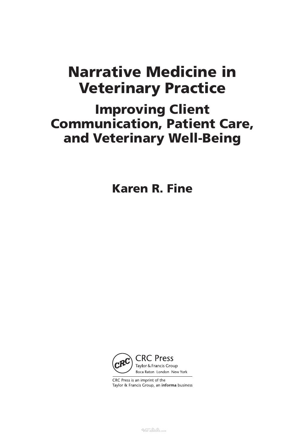 Narrative Medicine In Veterinary Practice