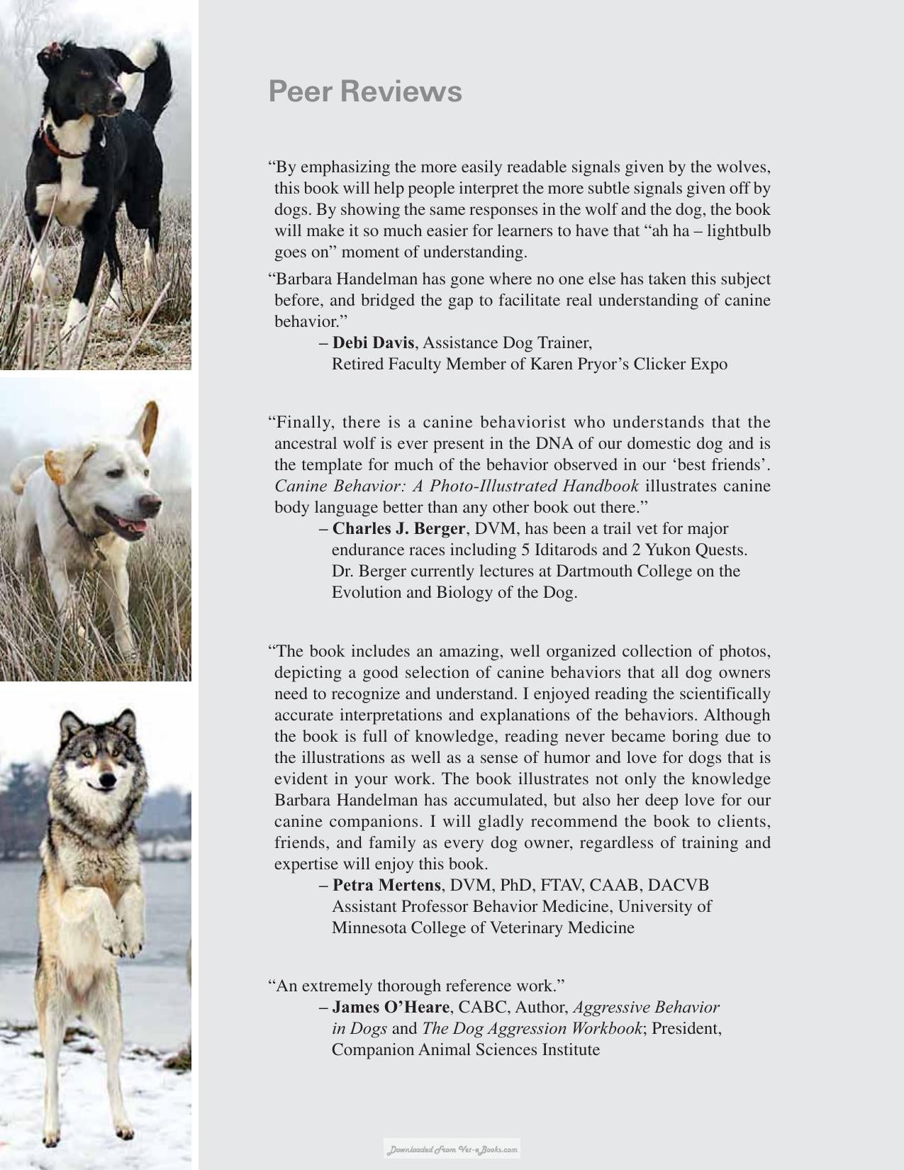 Canine Behavior A Photo Illustrated Handbook