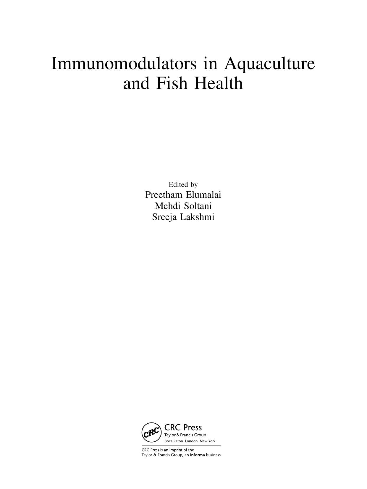 Immunomodulators In Aquaculture And Fish Health