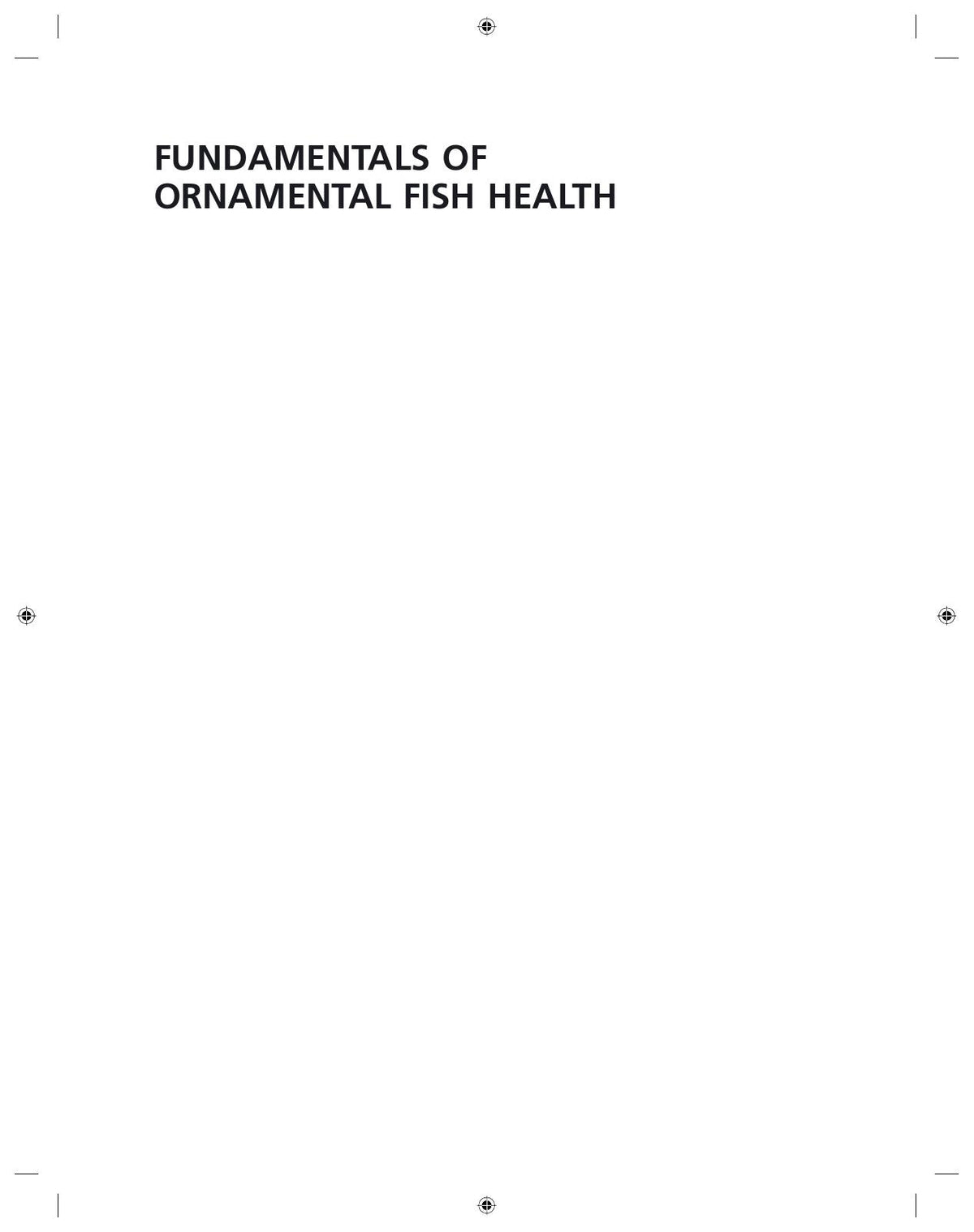 Fundamentals of Ornamental Fish Health
