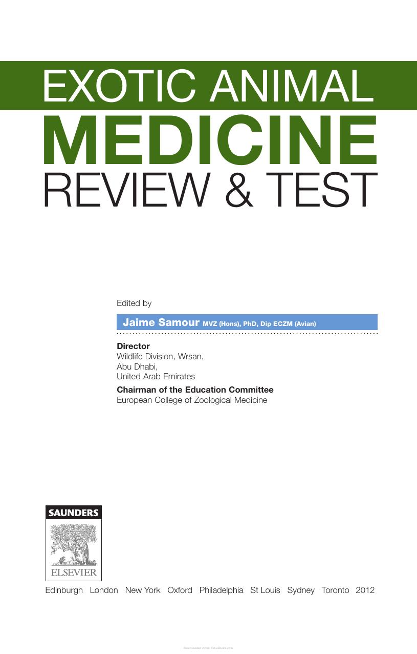 Exotic Animal Medicine Review And Test