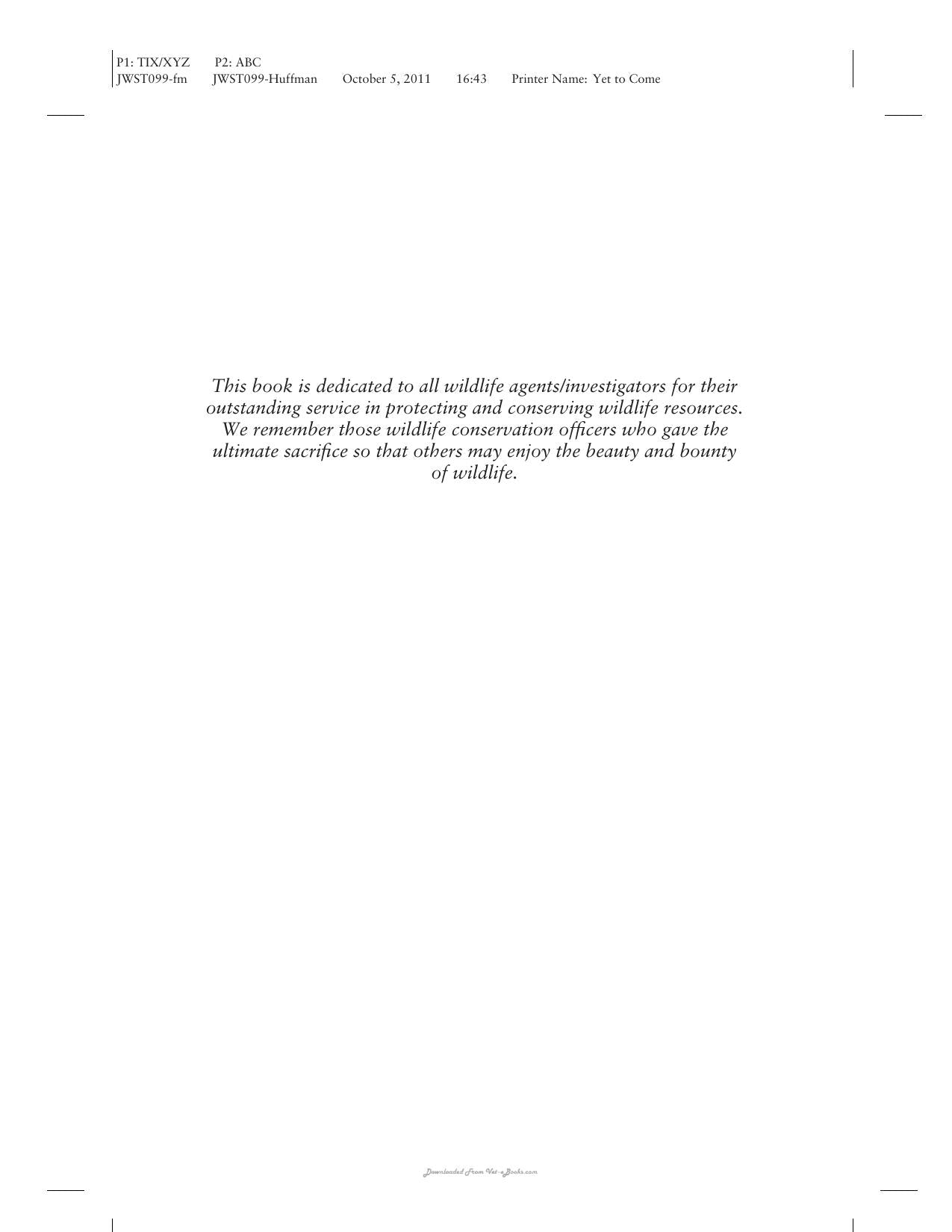 Wildlife Forensics Methods And Application