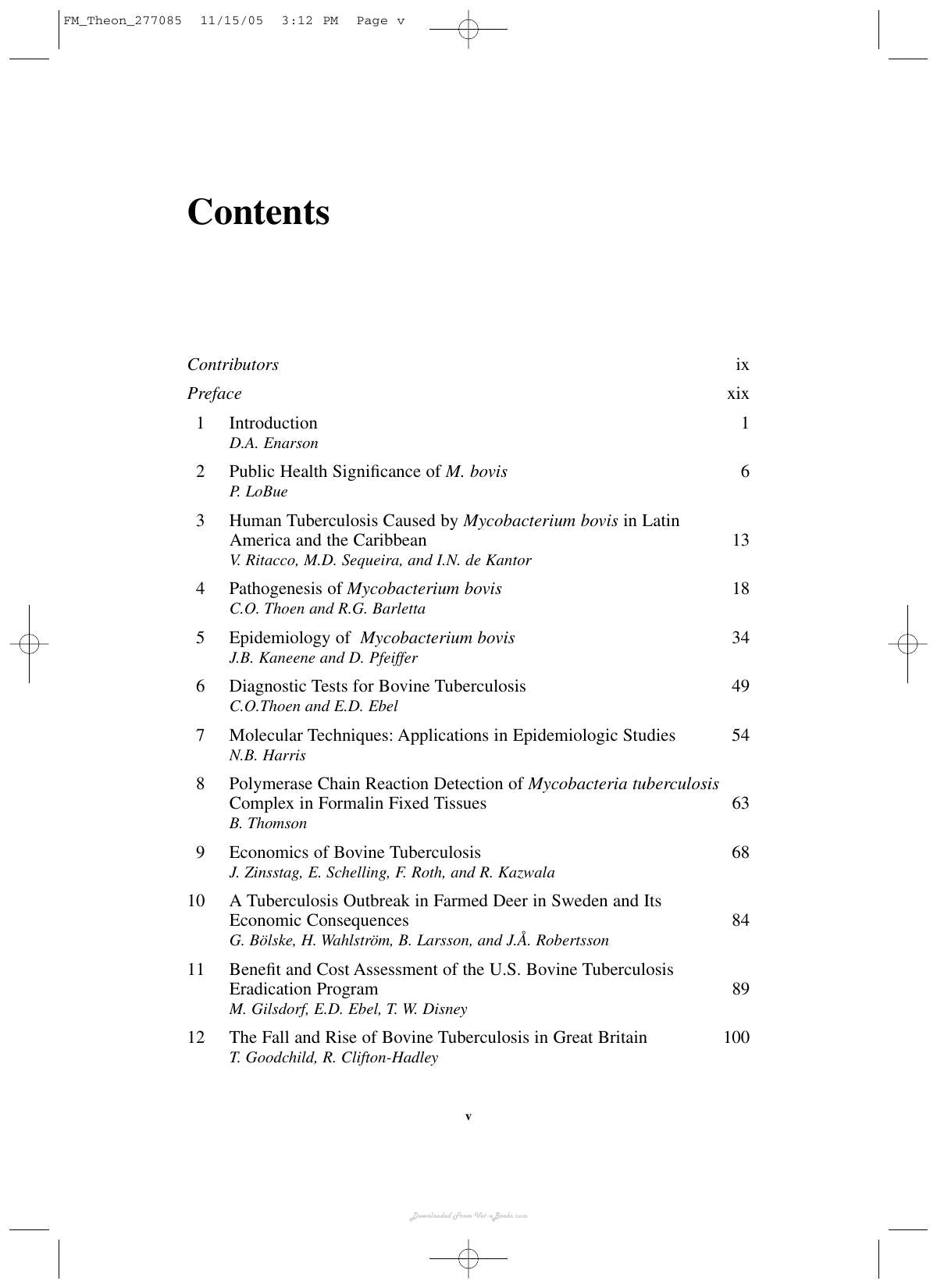 Mycobacterium Bovis Infection In Animals And Humans 2Nd Edition
