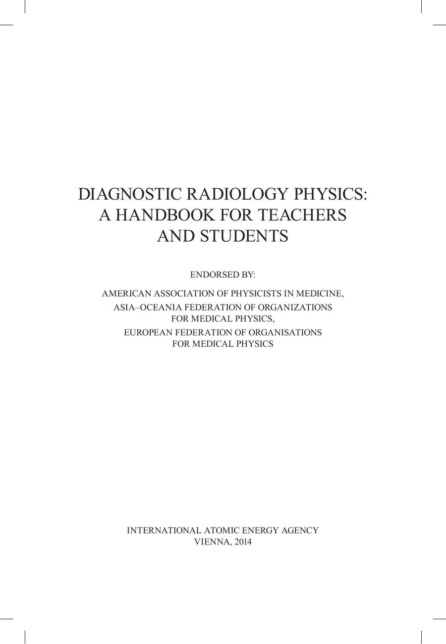 Preview page of Diagnostic Radiology Physics a Handbook for Teachers and Students