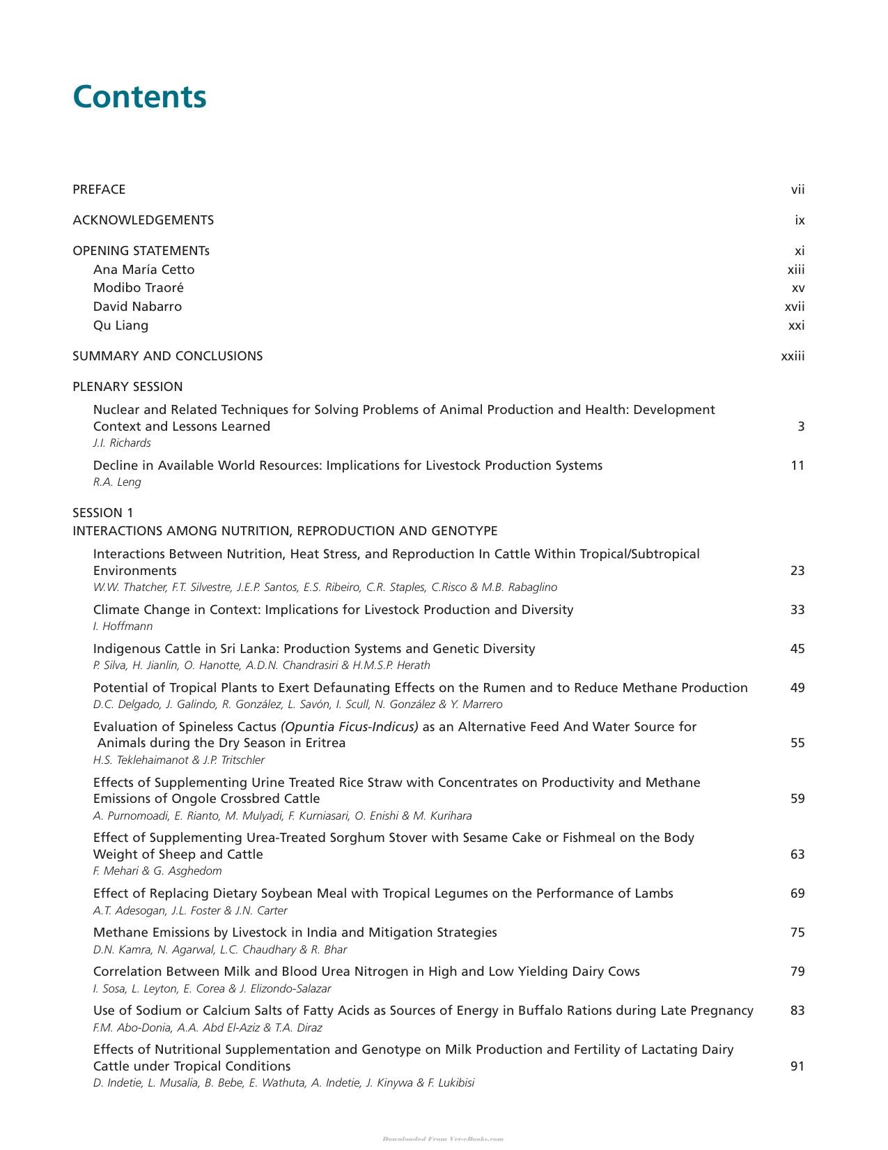 Sustainable Improvement Of Animal Production And Health
