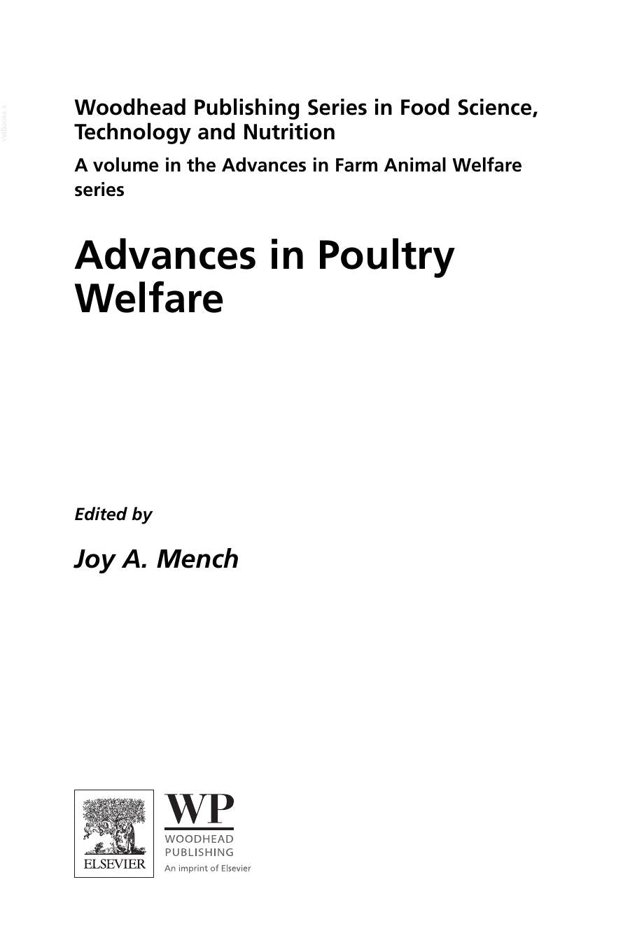 Preview page of Advances in Poultry Welfare