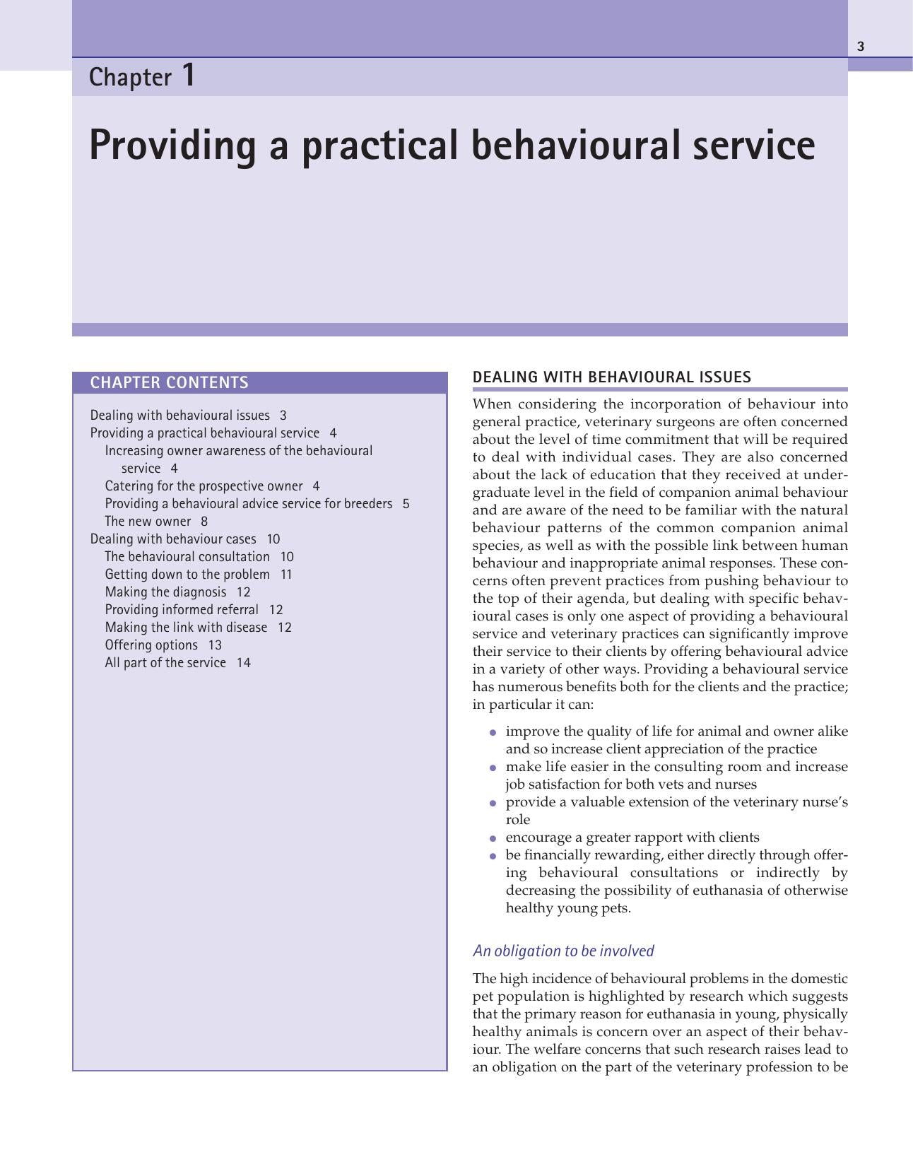 Behaviour Problems in Small Animals Practical Advice for the Veterinary Team