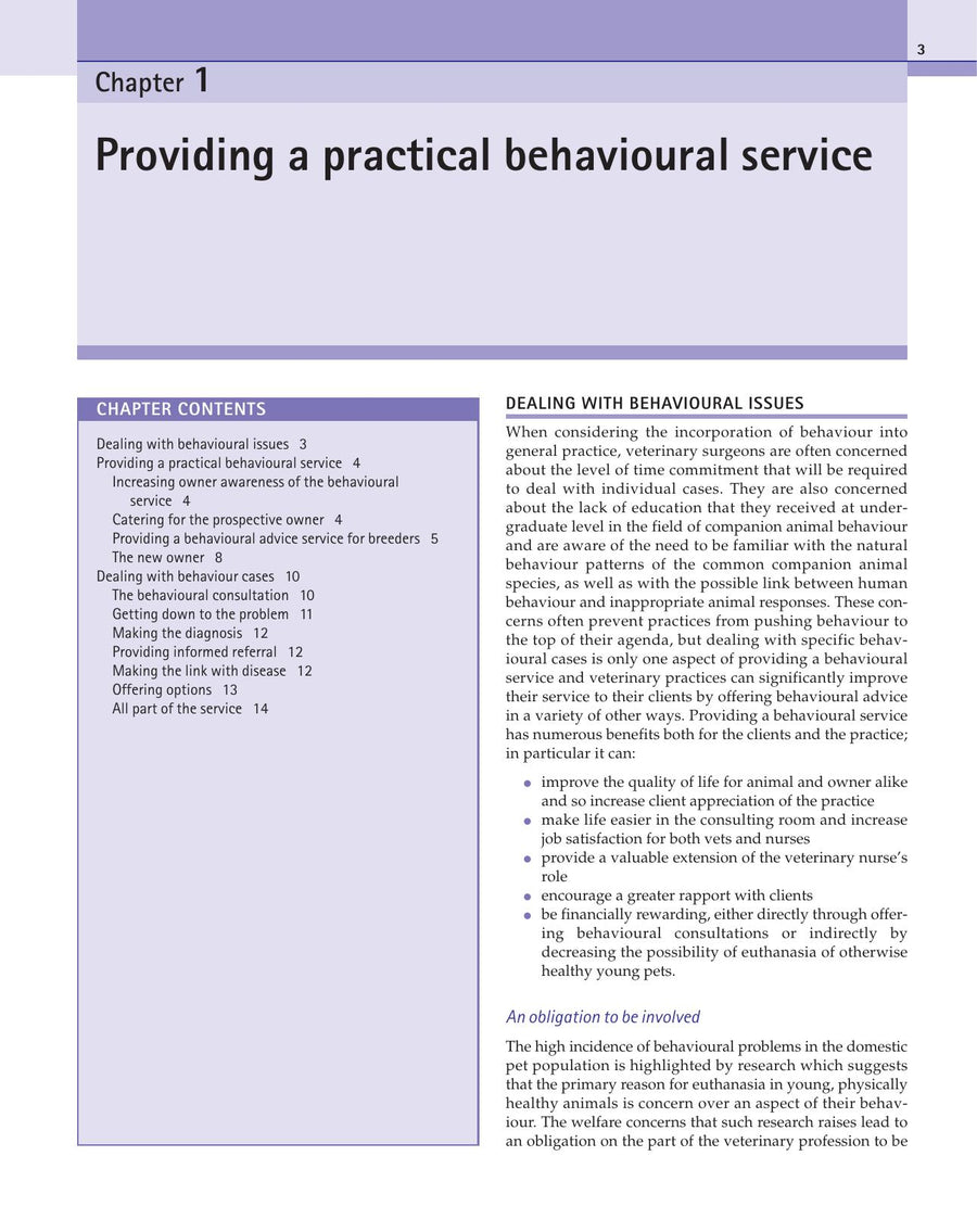 Preview page of Behaviour Problems in Small Animals Practical Advice for the Veterinary Team