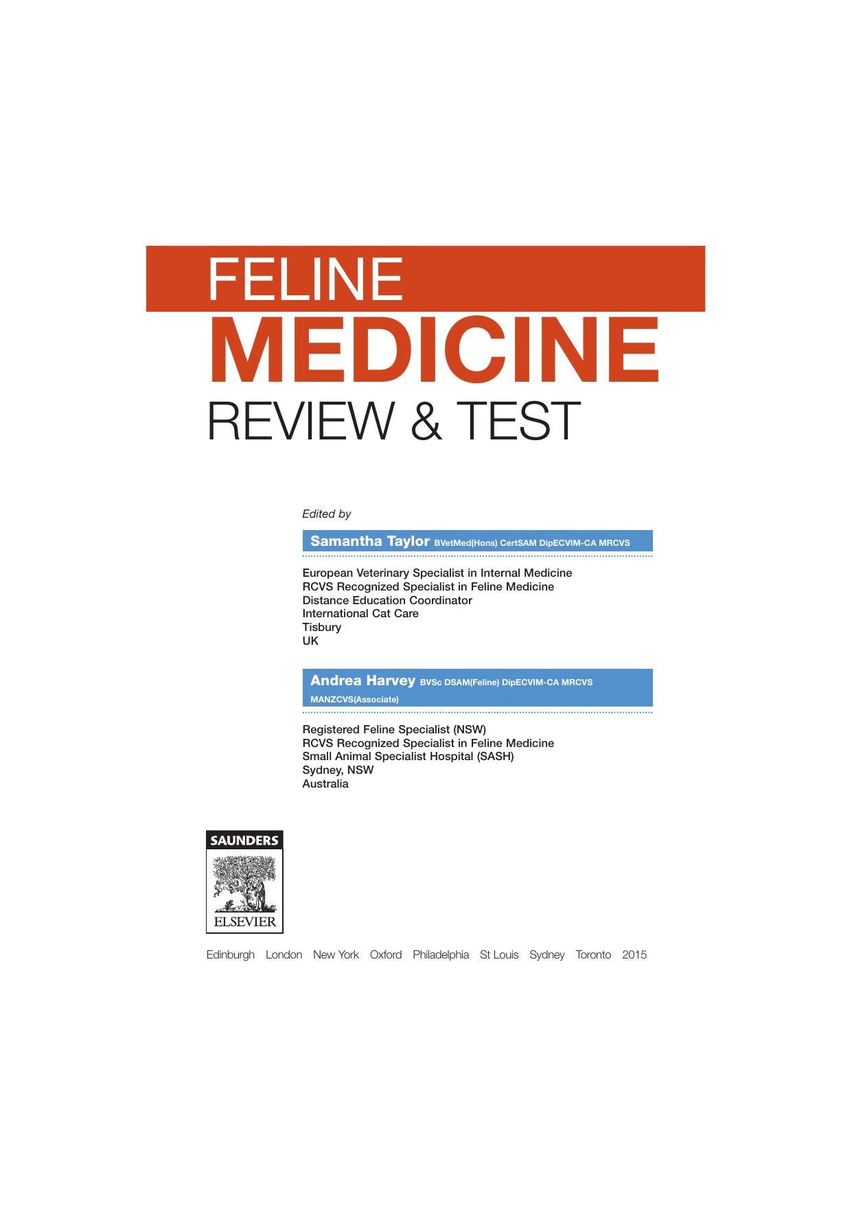 Feline Medicine Review And Test