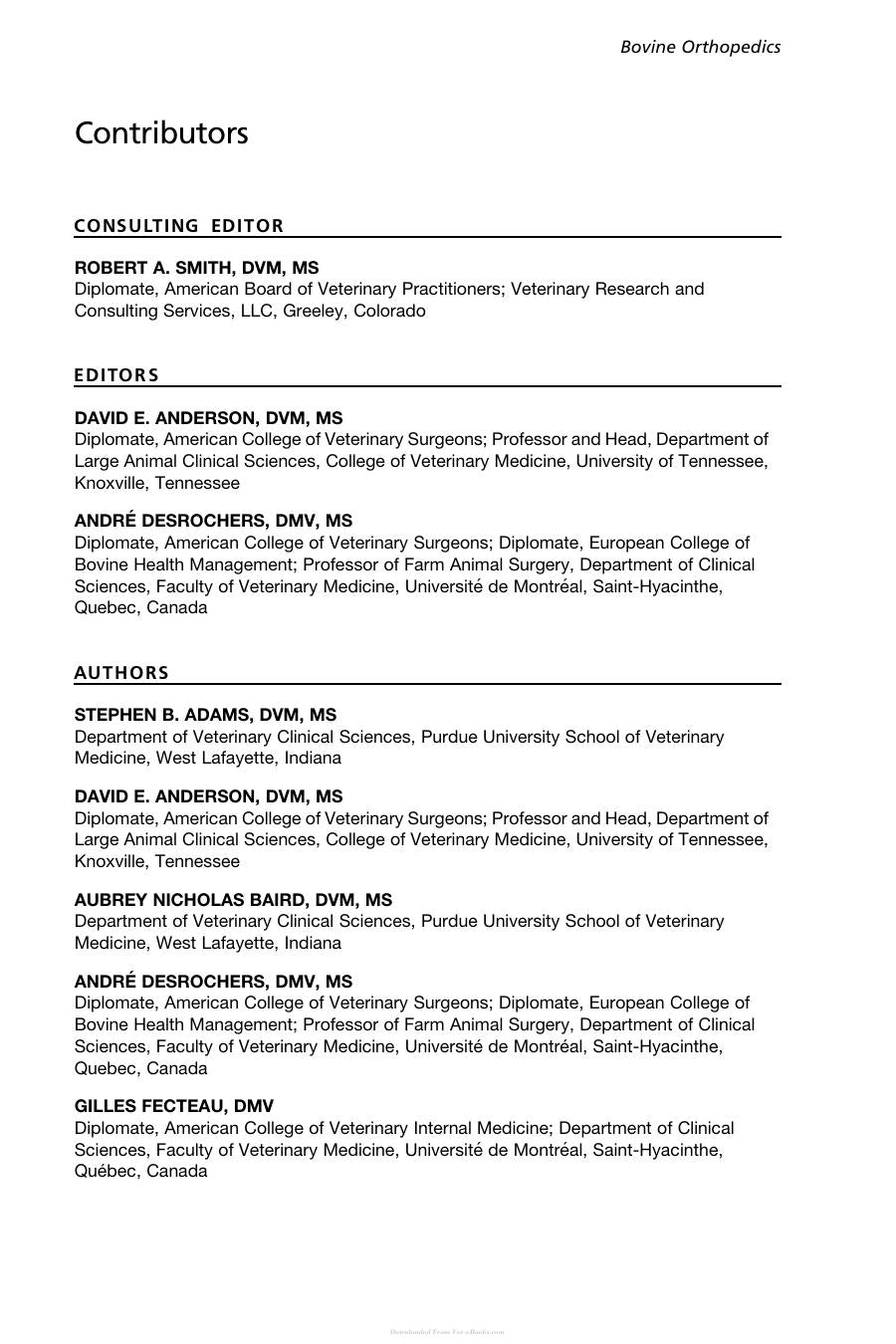 Bovine Orthopedics An Issue Of Veterinary Clinics Of North America Food Animal Practice