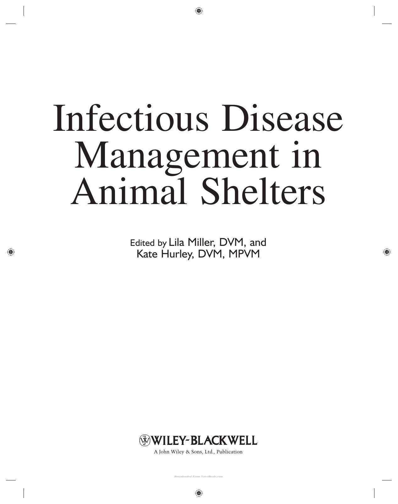 Infectious Disease Management In Animal Shelters