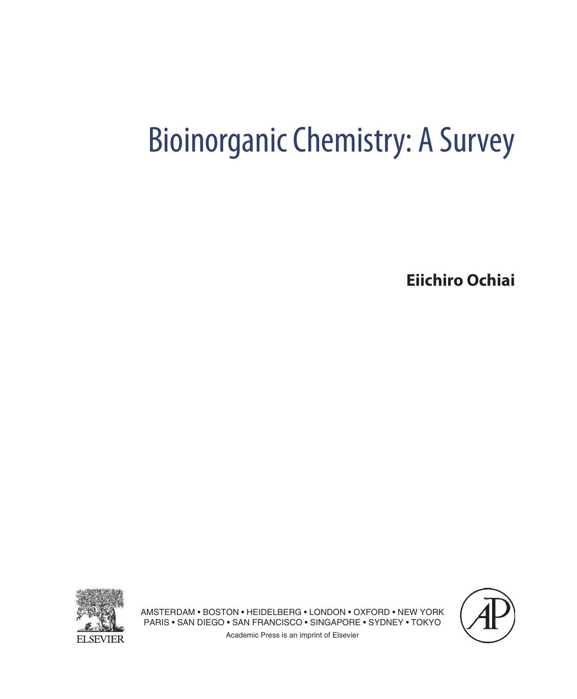 Bioinorganic Chemistry A Survey