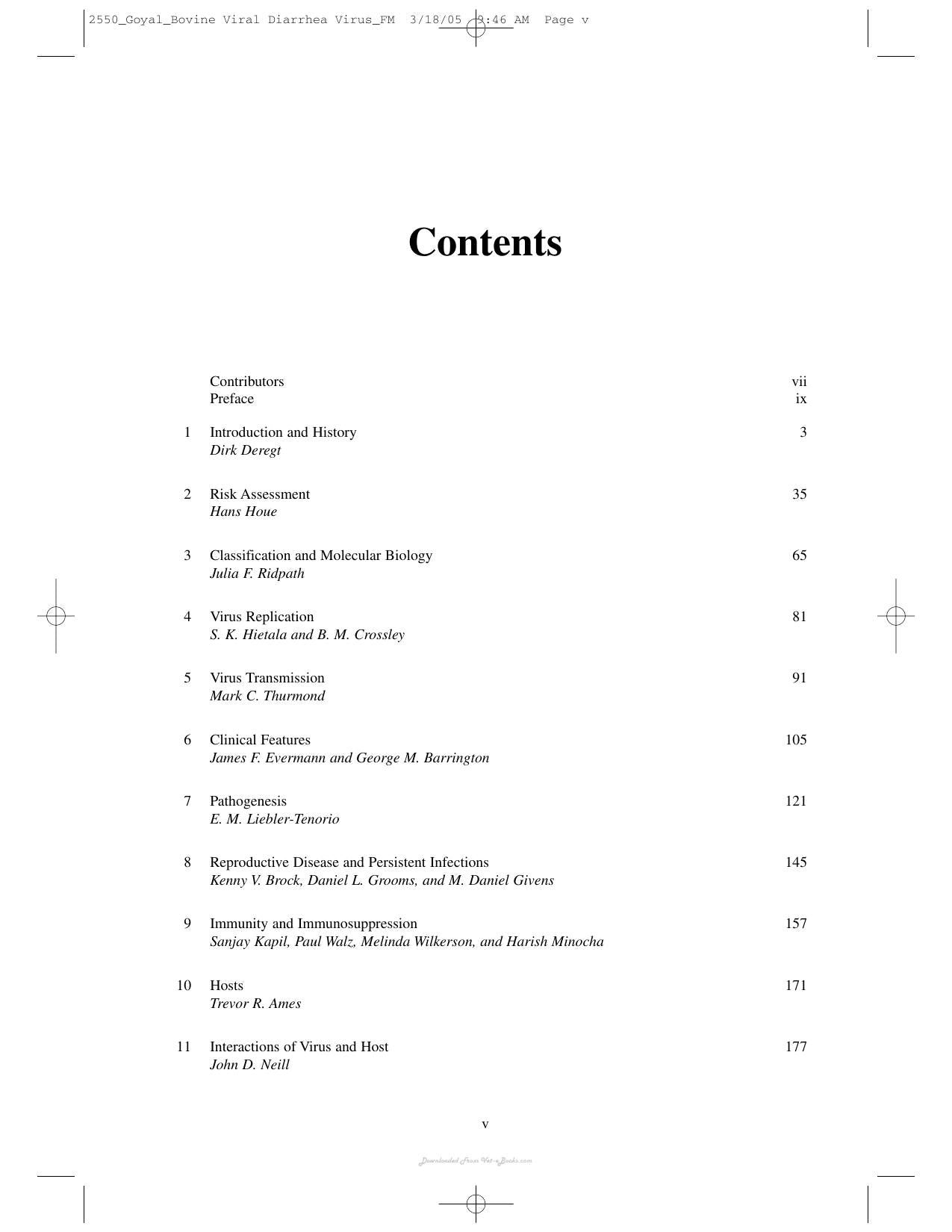 Bovine Viral Diarrhea Virus Diagnosis Management And Control
