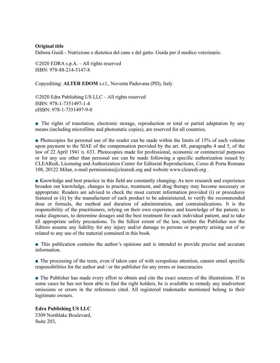 Preview page of Canine and Feline Nutrition and Dietetics a Guide for the General Practitioners