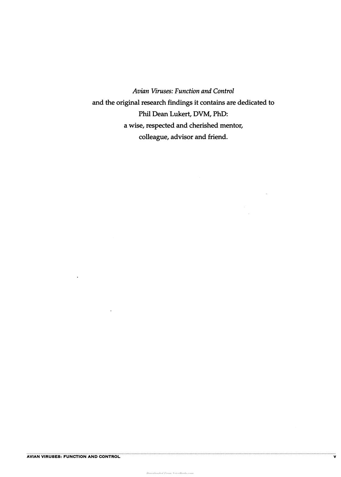 Avian Viruses Function And Control