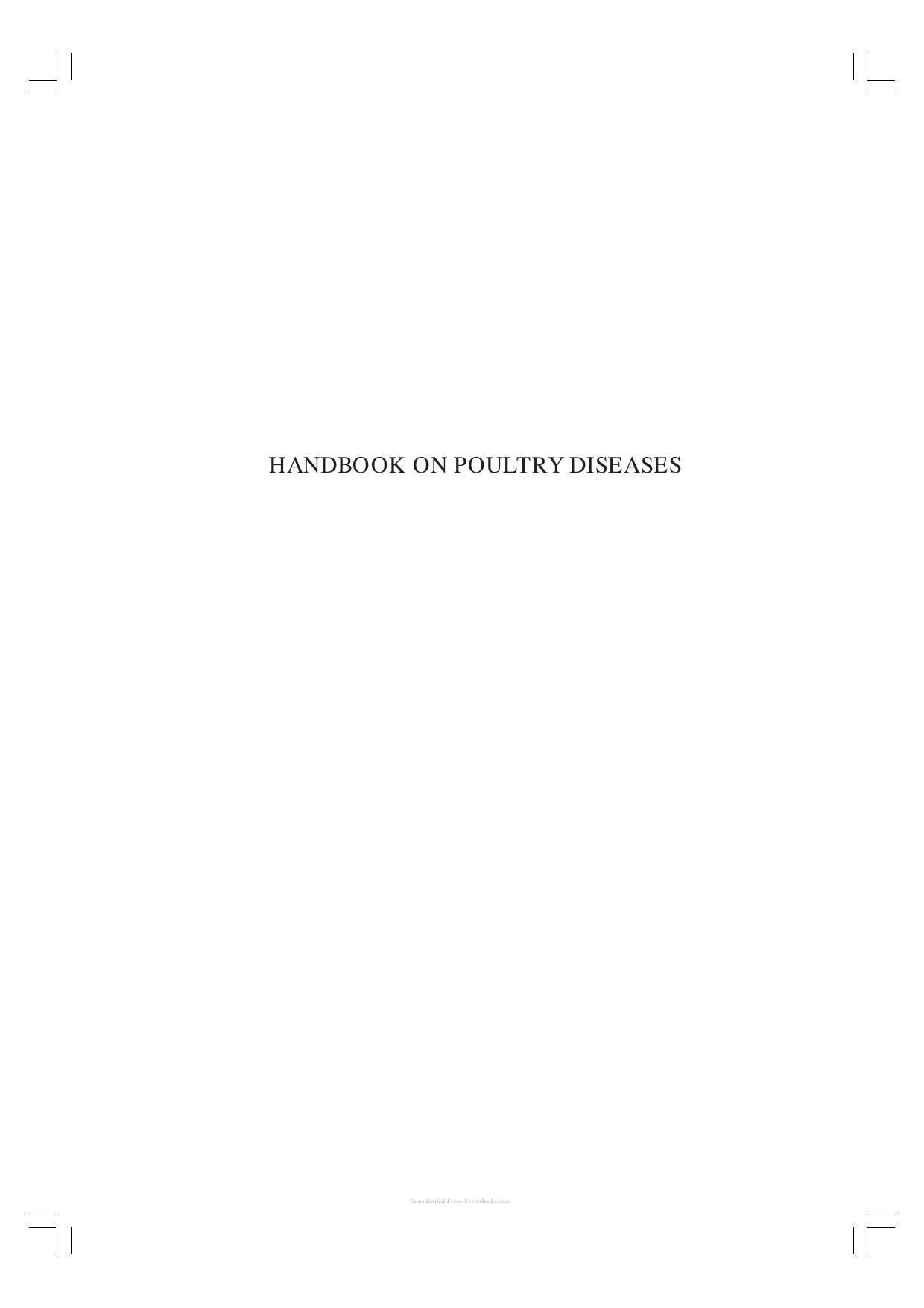 Handbook On Poultry Diseases 2Nd Edition