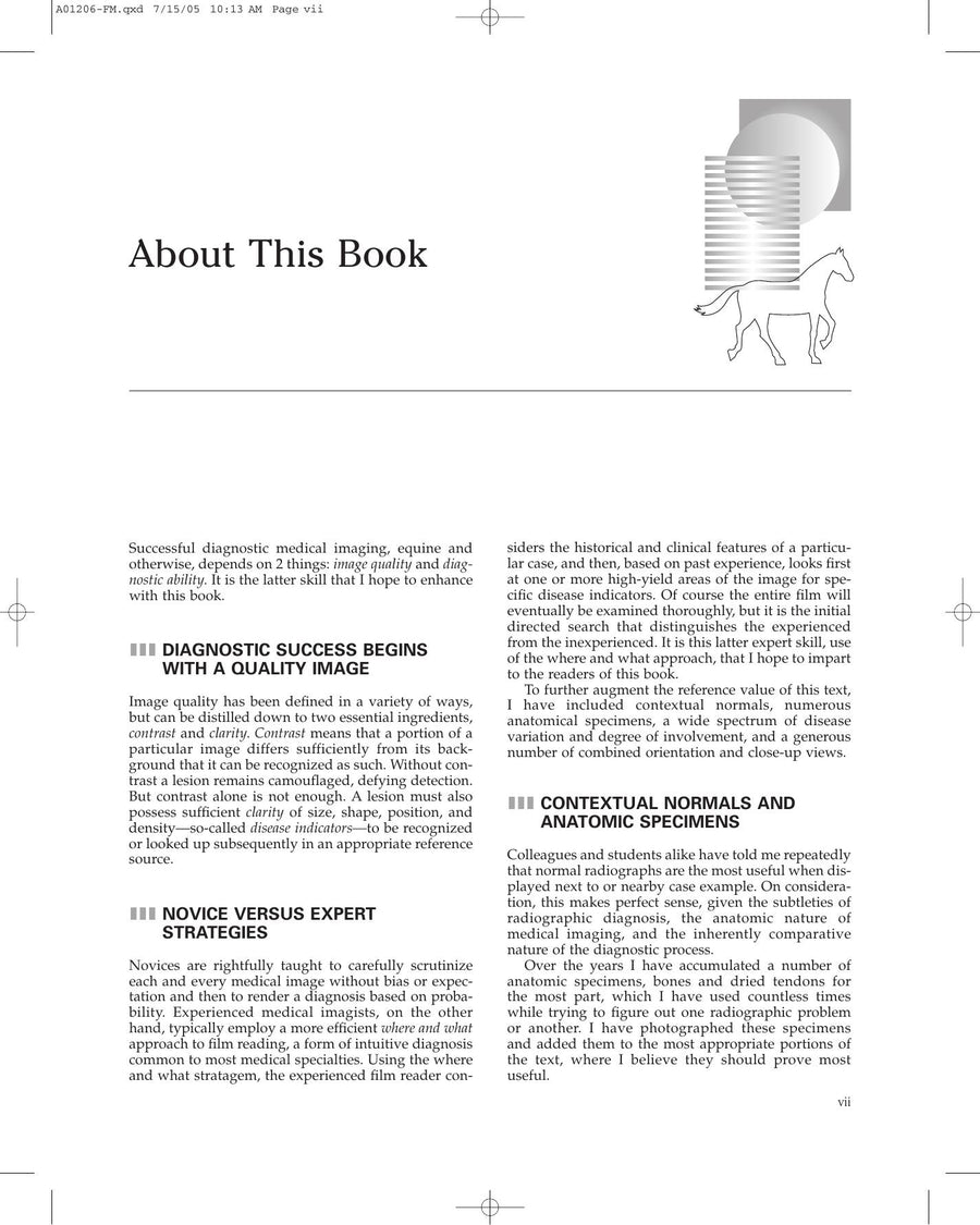 Preview page of Veterinary Diagnostic Imaging the Horse