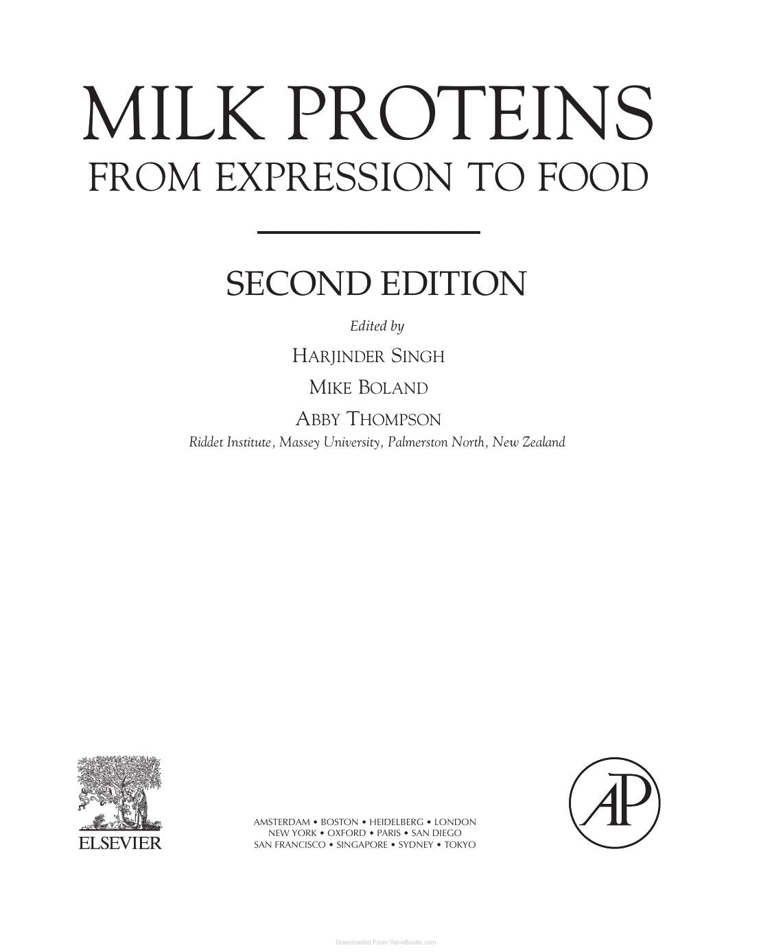 Milk Proteins From Expression To Food 2Nd Edition