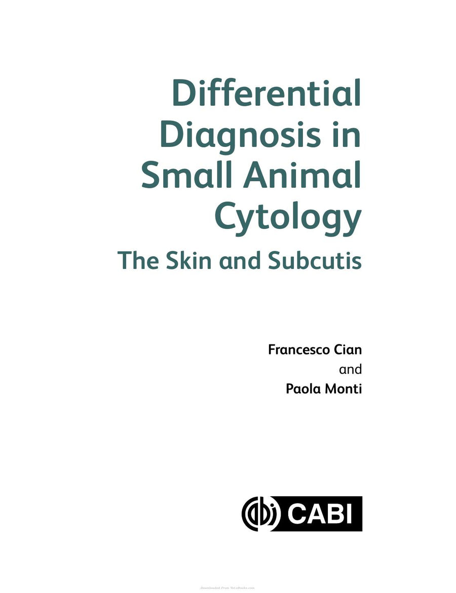 Preview page of Differential Diagnosis in Small Animal Cytology