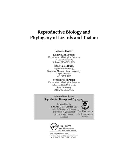 Reproductive Biology Ad Phylogeny of Lizards and Tuatara