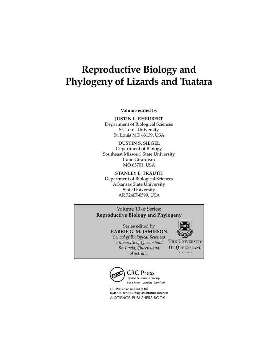 Preview page of Reproductive Biology Ad Phylogeny of Lizards and Tuatara