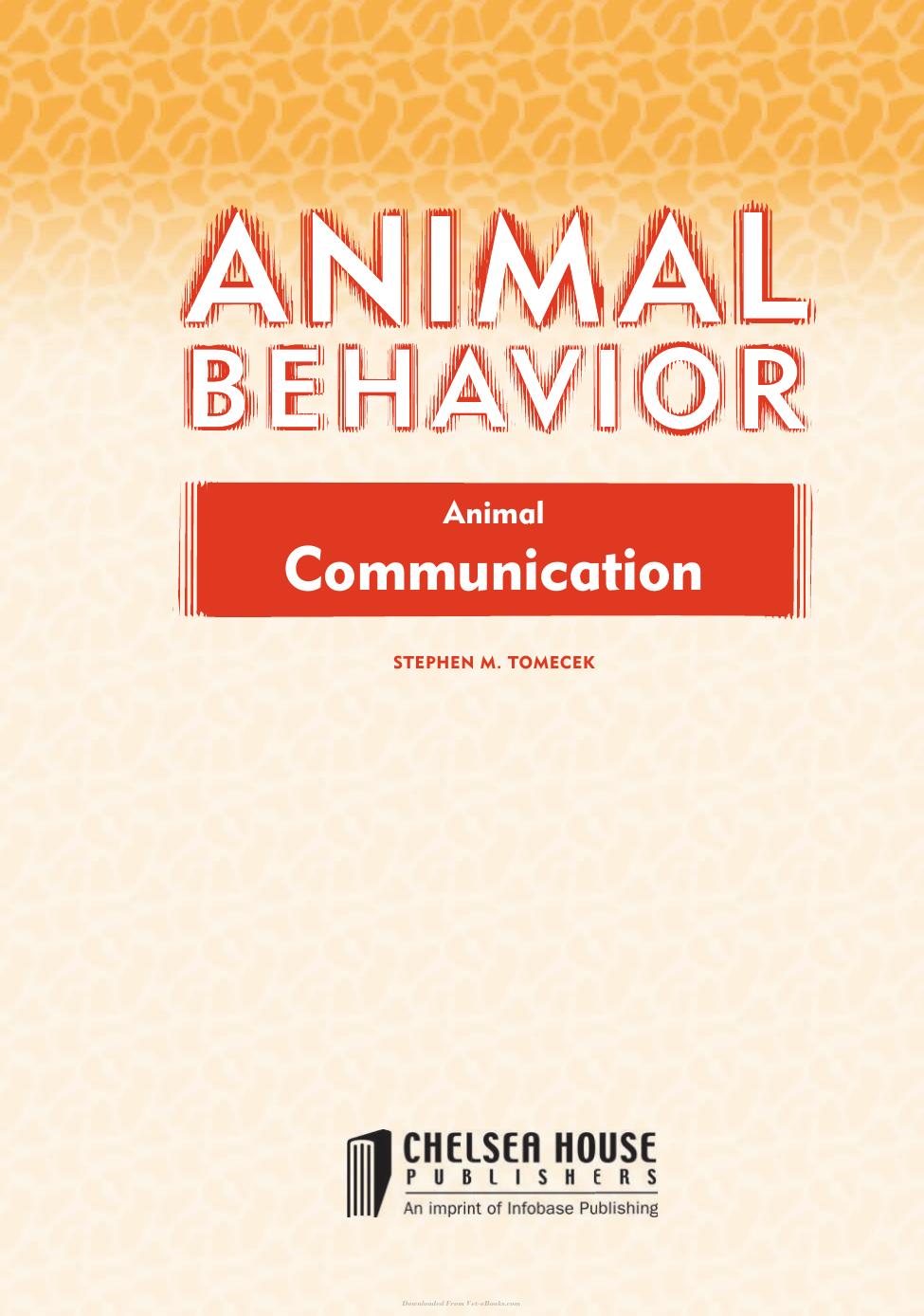 Animal Behavior Animal Communication