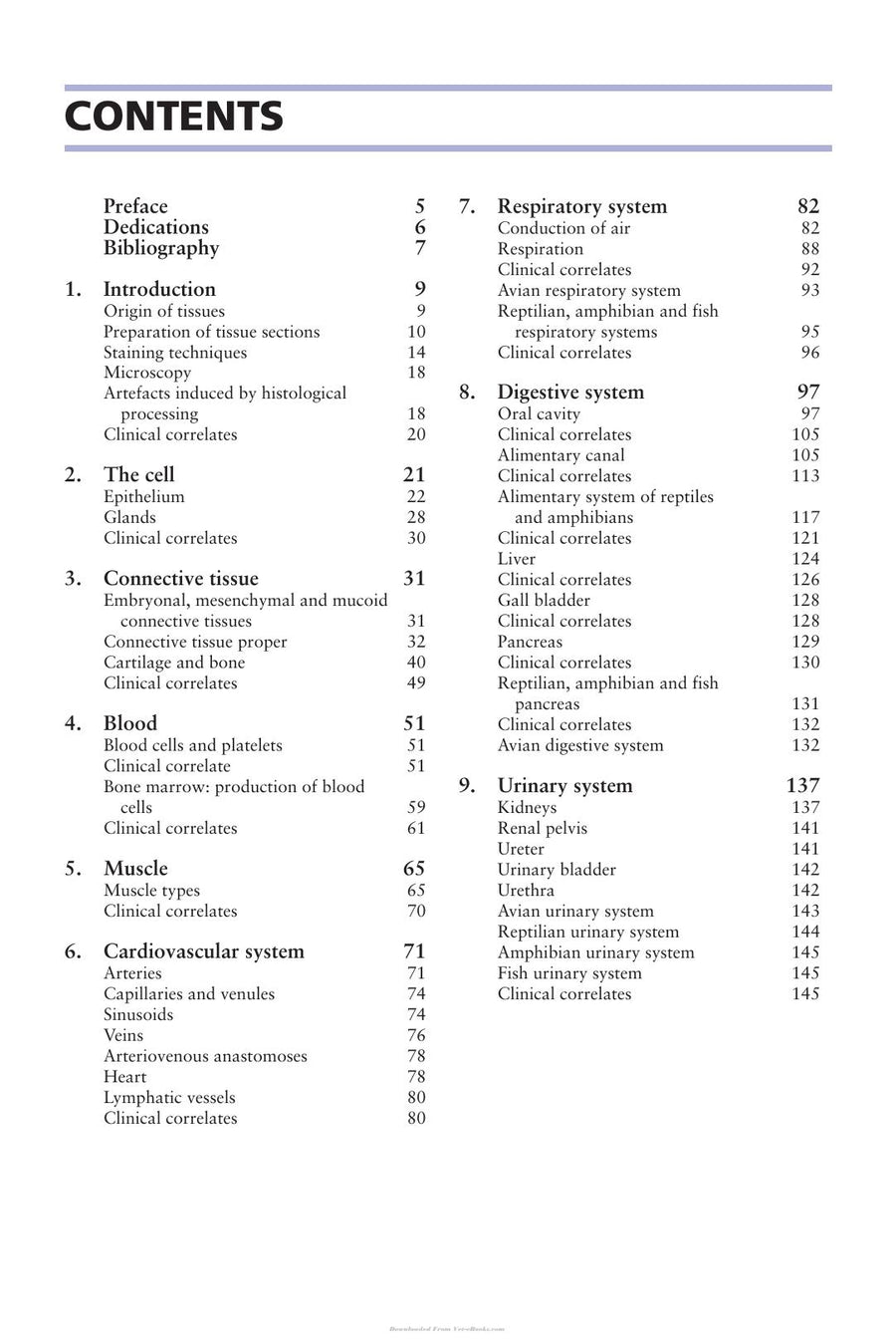 Preview page of Comparative Veterinary Histology with Clinical Correlates