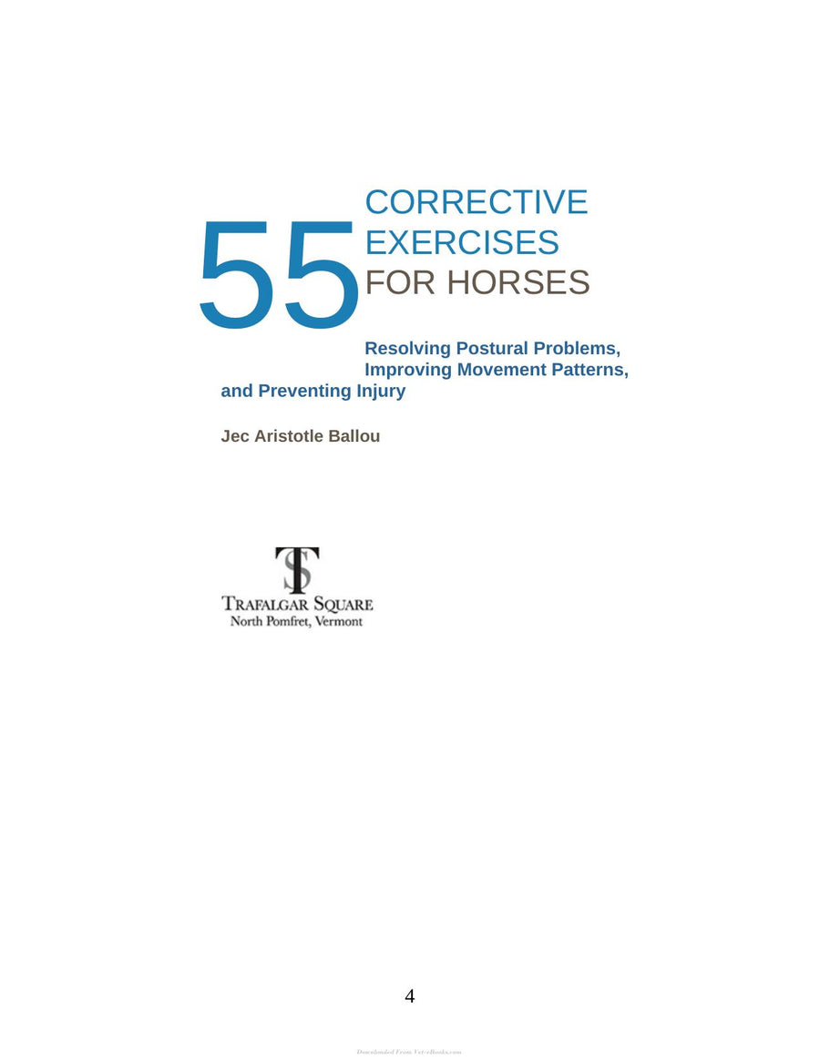 Preview page of 55 Corrective Exercises for Horses Resolving Postural Problems Improving Movement Patterns and Preventing Injury