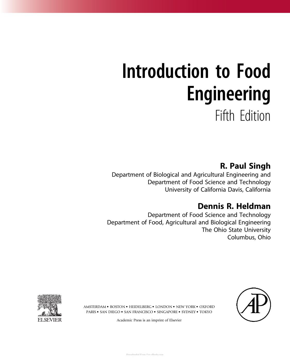 Introduction To Food Engineering 5Th Edition