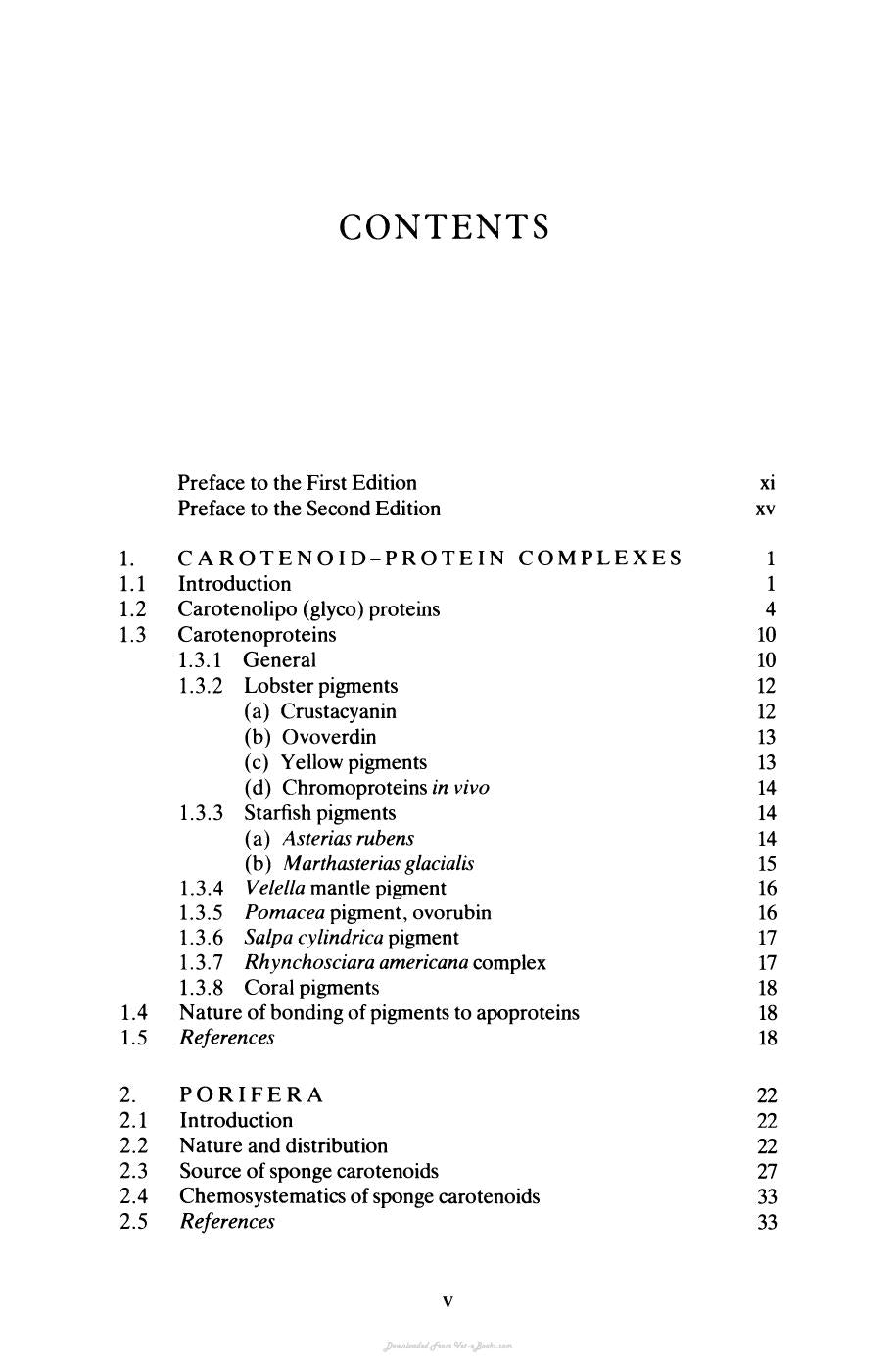 The Biochemistry Of The Carotenoids Volume Ii Animals