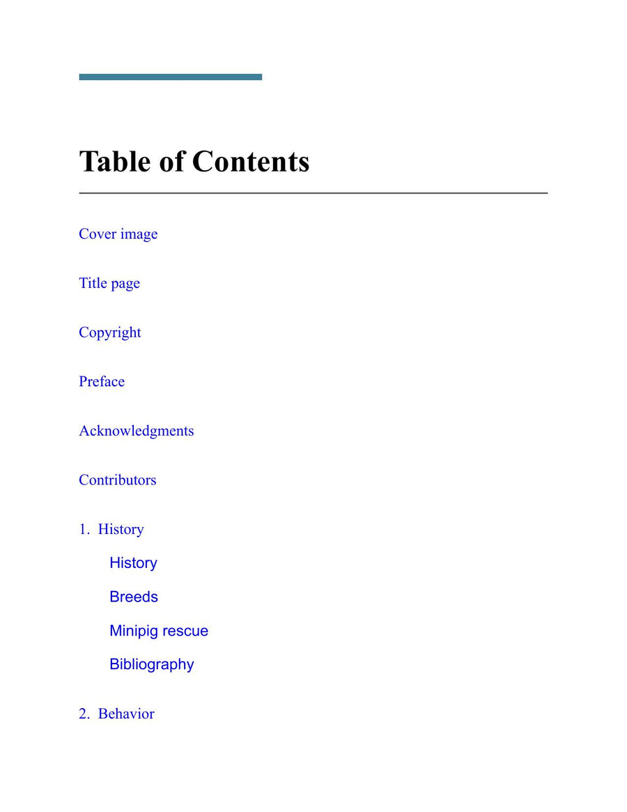 Preview page of Potbellied Pig Veterinary Medicine